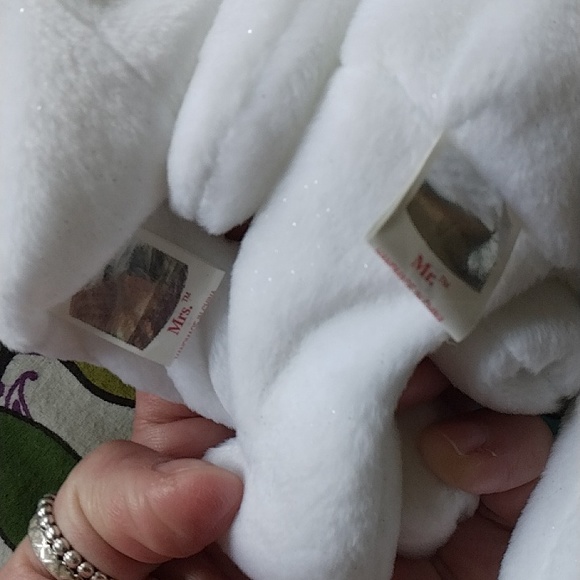 Ty "Mr and Mrs" Teddy Bear Beanie Baby Bundle - Picture 9 of 12